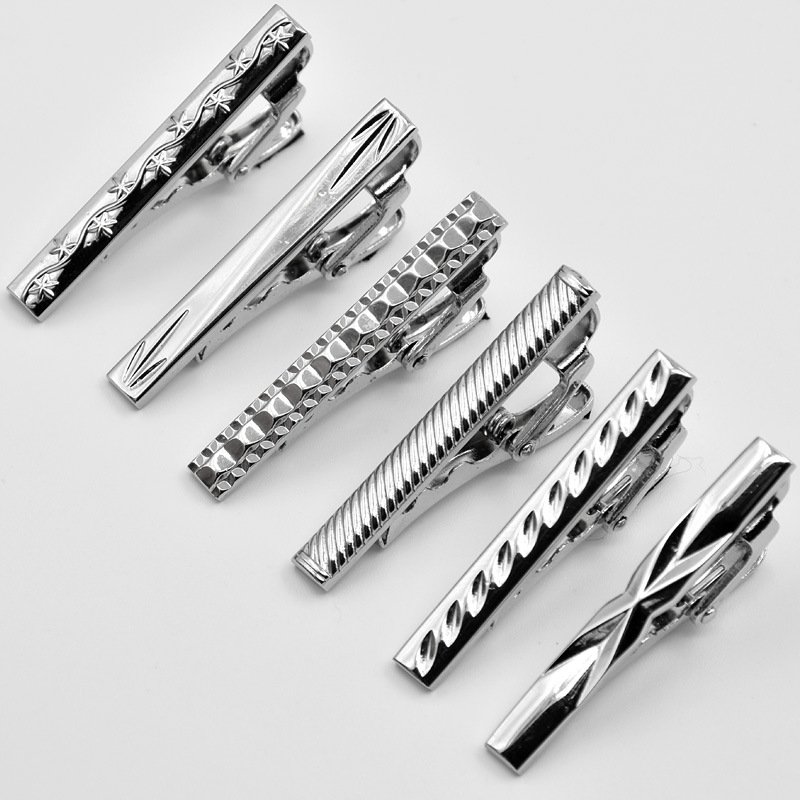 Short Collar Clip Simple Silver Fashion Clip 24 Small 4CM High Quality Plated Spot Copper Tie Clip